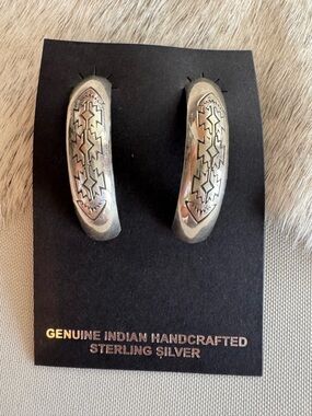 Native American Half Hoop Earrings